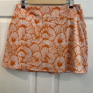Tommy Bahama Orange and White Mini Skirt/skort s L